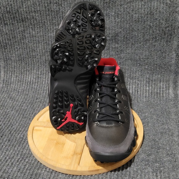 Jordan 9 Retro Golf Shoes Mens Size 7.5 Shadow Black Charcoal Red FJ5934-002 NEW